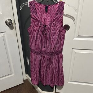 GAP Pink and Black Geometric Dress - Sleeveless